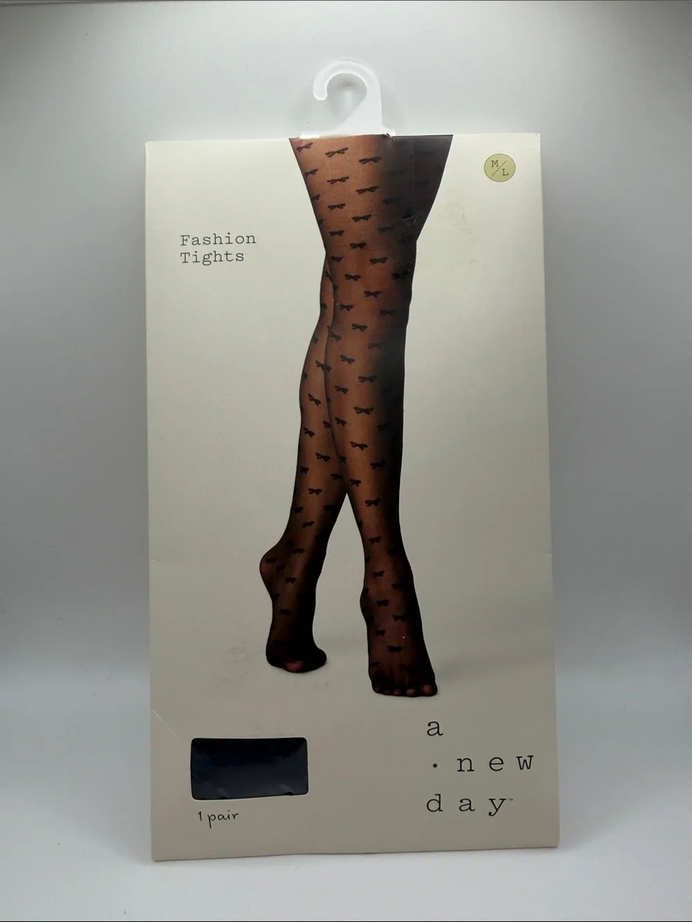 A new day Black‎ Hosiery Tights bow accents